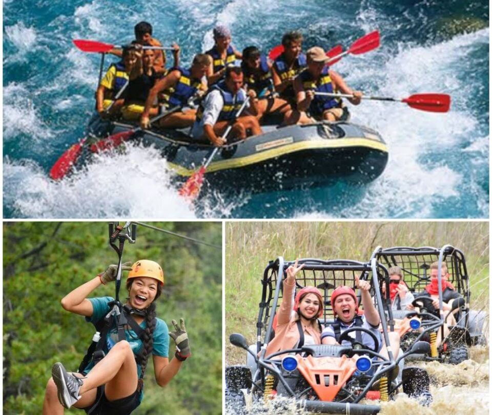 Kemer Çıkışlı Rafting - Zip Line - Buggy Safari (3+1)